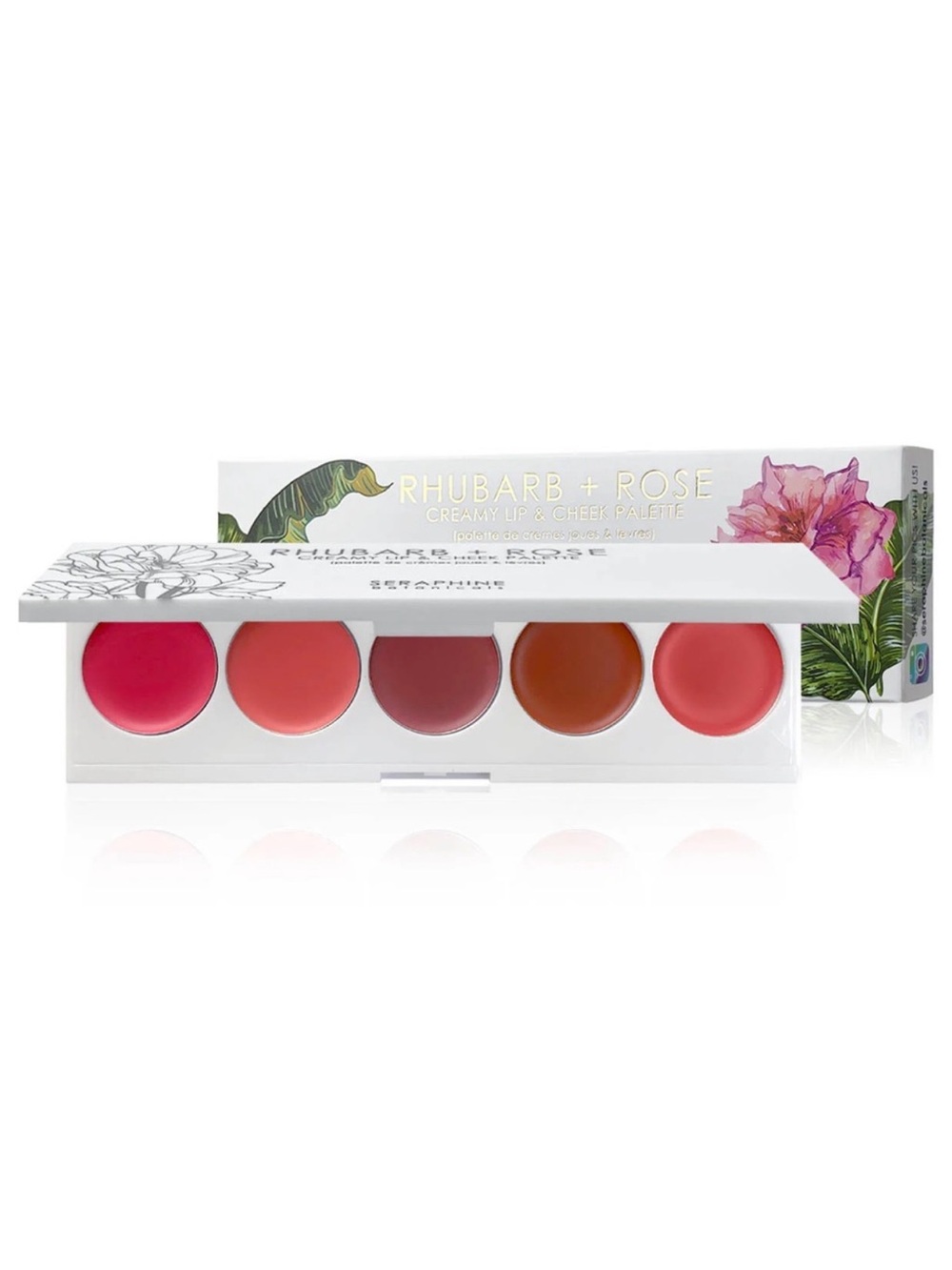 3/$40 Seraphine Botanicals Creamy Lip & Cheek Palette in Rhubarb + Rose